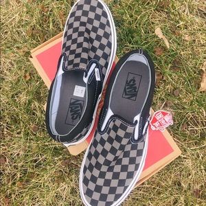 Classic slip-on / Black Pewter Checkerboard